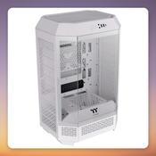 Thermaltake The Tower 300 Snow White Micro-ATX Mini Tower Case, Tempered Glass