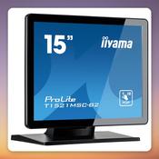 Iiyama ProLite T1521MSC-B2 15" XGA Touchscreen Monitor, 10-Point Touch, Black image