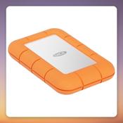 LaCie Rugged Mini 2 TB External SSD, USB-C 3.2 Gen 2x2, 2,000 MB/s