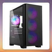 Montech AIR 100 ARGB Micro-ATX Mini-Tower Case, Black, Tempered Glass