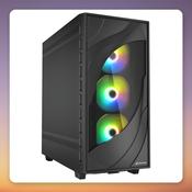 Sharkoon Rebel C80M RGB ATX Mid-Tower Case, Black, 4x ARGB Fans image