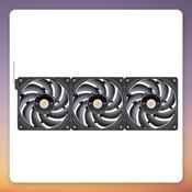 Thermaltake TOUGHFAN EX12 Pro Swappable Edition 120 mm PWM Fan, Black, 3-Pack image