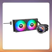 Thermaltake TH240 V2 Ultra EX ARGB 240 mm AIO Liquid Cooler with LCD Display, Black image