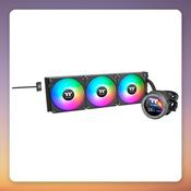 Thermaltake TH360 V2 Ultra EX ARGB 360 mm AIO Liquid CPU Cooler with LCD Display, Black image