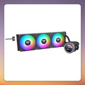 Thermaltake TH420 V2 Ultra EX ARGB 420 mm AIO Liquid CPU Cooler with LCD Display, Black image