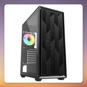 Sharkoon VK2 RGB ATX Mid-Tower Case, Black, Tempered Glass, 4 Fans Included