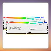 Kingston FURY Beast RGB 32 GB DDR5-6000 CL30 (2x16 GB) White, XMP &amp;amp; EXPO image