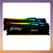 Kingston FURY Beast RGB 64 GB DDR5-6400 CL32 (2x32 GB) Intel XMP / AMD EXPO
