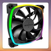 Montech AX120 PWM 120 mm ARGB PWM Fan, Black, Single Pack image