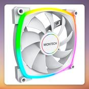 Montech AX140 PWM 140 mm ARGB Fan, White, Single Pack image