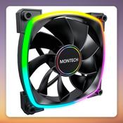 Montech RX140 PWM 140 mm ARGB Case Fan, Black, Single Pack image
