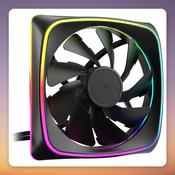 Sharkoon SHARK Lights RGB PWM 120 mm Case Fan, Black, Addressable RGB image
