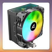 Sharkoon A40 RGB 120 mm Single Tower CPU Cooler, 4 Heatpipes, ARGB, Black