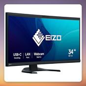 Eizo FlexScan EV3450XC 34.1" UWQHD Curved IPS Monitor with 5 MP Webcam, USB-C 94 W