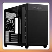 Asus PRIME AP201 Micro-ATX Mini Tower Case, Black, Tempered Glass image