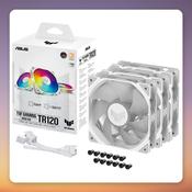 Asus TUF Gaming TR120 ARGB 120 mm Case Fan, White, 3-Pack