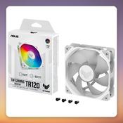 Asus TUF Gaming TR120 ARGB 120 mm PWM Case Fan, White, Single Pack image