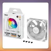 Asus TUF Gaming TR120 ARGB Reverse 120 mm PWM Fan, White, Single Pack image