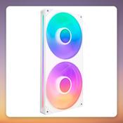 NZXT F280 RGB Core 280 mm (2x 140 mm) PWM Dual Case Fan, White
