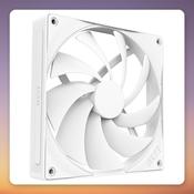 NZXT F140Q 140 mm PWM Case Fan, White, Quiet Airflow, FDB Bearing