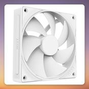 NZXT F120P 120 mm PWM Static Pressure Fan, White, Single Pack