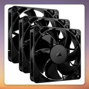 Corsair RS120 PWM 120 mm Case Fan, Black, 3-Pack