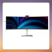 Philips 49B2U6903CH 48.8" DQHD 32:9 Curved VA Monitor, Thunderbolt 4, 120 Hz image