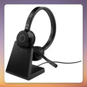 Jabra Evolve 65 TE USB-A UC Stereo Bluetooth Headset with Charging Stand