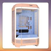 Thermaltake The Tower 300 Peach Fuzz Micro-ATX Mini-Tower Case, Tempered Glass, Peach