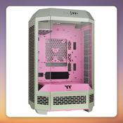 Thermaltake The Tower 300 Matcha Plum Micro-ATX Mini-Tower Case, Light Green/Pink, Tempered Glass