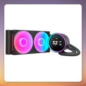 NZXT Kraken Elite 240 RGB 240 mm AIO Liquid Cooler with 2.72" LCD, Black image