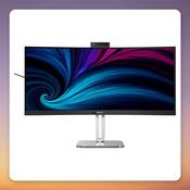 Philips 6000 Series 34B2U6603CH 34" Curved UWQHD 120 Hz Monitor with KVM and Thunderbolt 4
