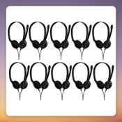 EPOS EDU 10 On-Ear Headset, Black, 3.5 mm Jack, 10-Pack