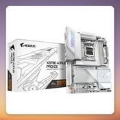 GigaByte X870E AORUS PRO ICE AM5 ATX Motherboard, White, DDR5, Wi-Fi 7