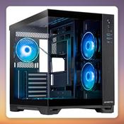 Chieftec Visio GM-30B-TG-OP ATX Case, Black, Dual Tempered Glass, 6x ARGB Fans