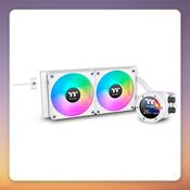 Thermaltake TH280 V2 Ultra EX ARGB Sync 280 mm AIO Liquid Cooler, Snow Edition, White image