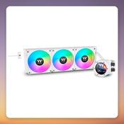 Thermaltake TH420 V2 Ultra EX ARGB Sync 420 mm AIO Liquid Cooler, Snow Edition, White image