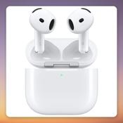 Apple AirPods 4 Wireless Earbuds with Active Noise Cancellation, White, USB-C image