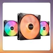 be quiet! Light Wings LX 140 mm PWM High-Speed ARGB Fan, Black, Triple Pack image