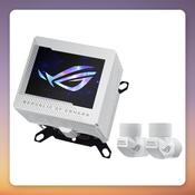 ASUS ROG Ryujin III WB White Edition CPU Water Block with 3.5" LCD image