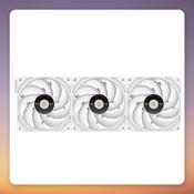 Thermaltake TOUGHFAN EX12 Pro White Swappable Edition 120 mm PWM Fan, Black, 3-Pack