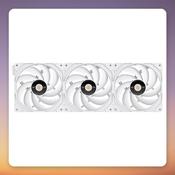 Thermaltake TOUGHFAN EX14 Pro White 140 mm PWM Case Fan, 3-Pack