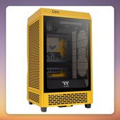 Thermaltake The Tower 200 Bumblebee Mini-ITX Case, Dark Yellow, Tempered Glass