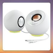 Creative Pebble SE 2.0 USB-C PC Speakers with RGB Lighting, White image