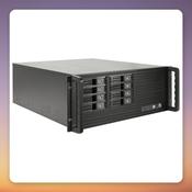 Inter-Tech IPC 4U-4508 4U Rackmount Server Case, E-ATX, 8 Hot-Swap Bays, Black