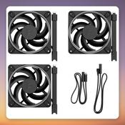 Fractal Design Momentum 12 RGB 120 mm PWM Fan, Black, 3-Pack image