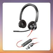 HP Poly Blackwire 3320M USB-C Stereo Headset, Black, Microsoft Teams Certified image