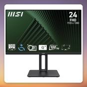 MSI PRO MP245PG 23.8" Full HD IPS Monitor, 100 Hz, Adaptive-Sync, Height Adjustable
