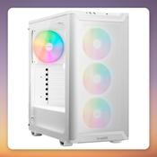 be quiet! Pure Base 501 LX ATX Mid Tower Case, White, Tempered Glass, 4x ARGB Fans