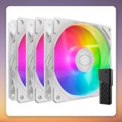 Cooler Master SickleFlow Edge 120 ARGB White Edition 3x 120 mm PWM Fan Kit with A1 Mini Controller image